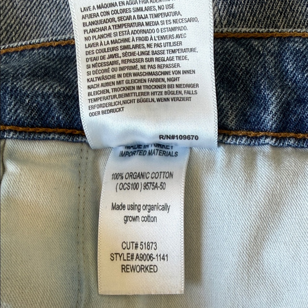 Agolde 90’s Reworked Paper-bag Belted High Waist Denim Shorts Light Wash Sz 27 - Picture 6 of 12